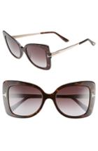 Women's Tom Ford Gianna 54mm Sunglasses - Dark Havana/ Gradient Bordeaux