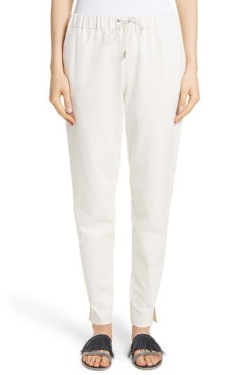 Women's Fabiana Filippi Rodier Jersey Joggers Us / 40 It - Ivory