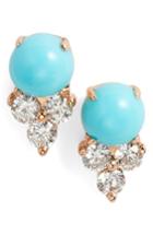 Women's Ef Collection Diamond Trio Stone Stud Earrings