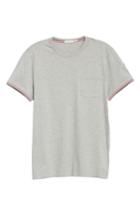 Men's Moncler Tipped Sleeve T-shirt, Size - Grey