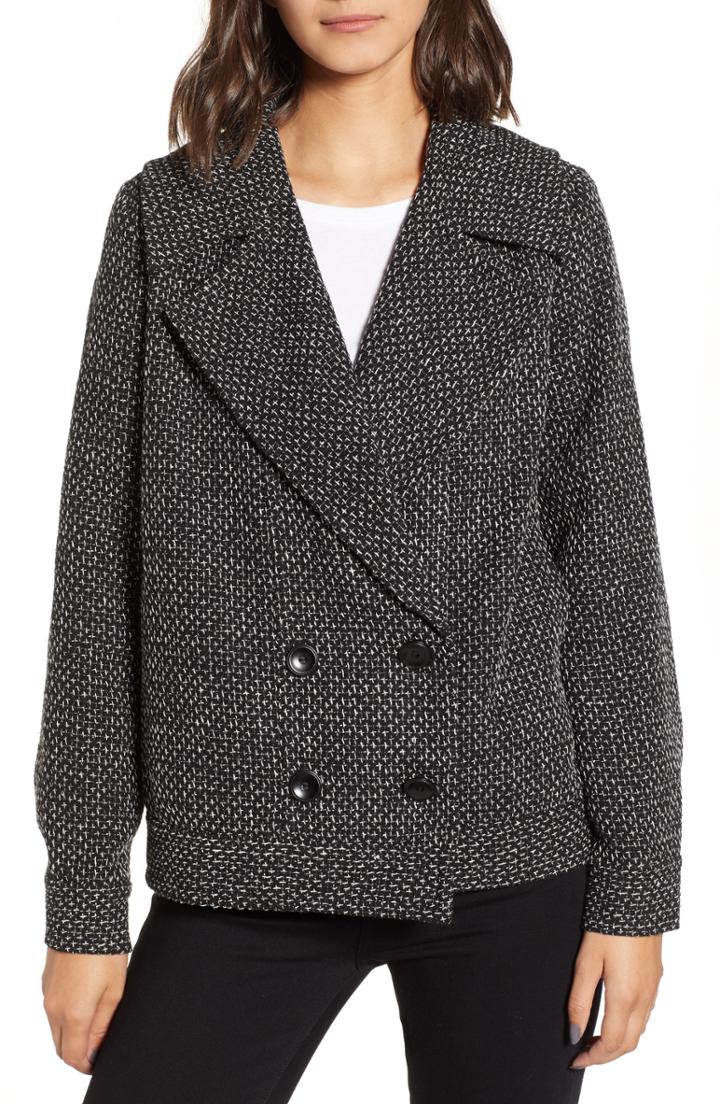 Women's Hinge Crosshatched Wide Lapel Jacket