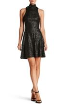 Women's Dress The Population Stevie Sequin Fit & Flare Dress - Black