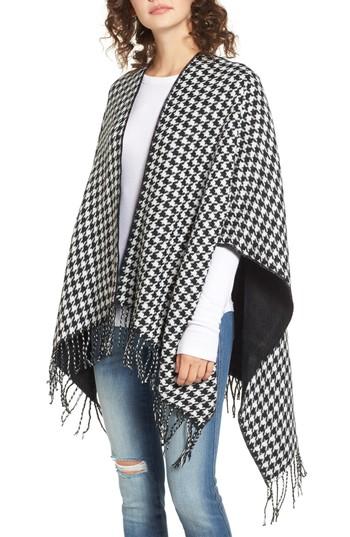 Women's Accessory Collective Houndstooth Ruana