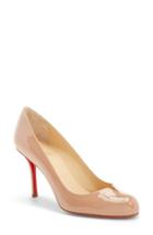Women's Christian Louboutin 'sophia Regina' Notched Round Toe Pump
