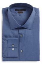 Men's John Varvatos Star Usa Regular Fit Stretch Dobby Dress Shirt R - Blue