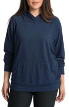 Women's Bun Maternity Relaxed Daily Maternity Nursing Hoodie - Blue