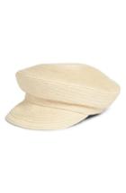 Women's Leith Straw Baker Boy Hat - Beige