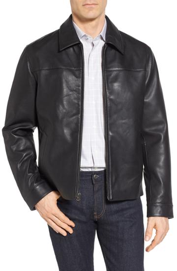 Men's Cole Haan Fit Leather Jacket