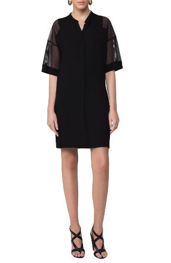 Women's Akris Punto Mesh Sleeve Shift Dress