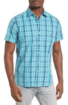 Men's Psycho Bunny Plaid Woven Shirt (s) - Blue