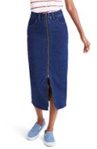 Women's Madewell Zip Front Denim Midi Skirt