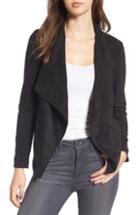 Women's Dries Van Noten Ostrich Feather Trim Wool Blend Reefer Coat Us / 38 Fr - Blue
