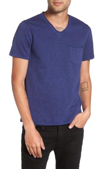 Men's Treasure & Bond Slub V-neck T-shirt, Size - Blue