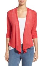 Women's Nic+zoe '4-way' Convertible Three Quarter Sleeve Cardigan - Pink