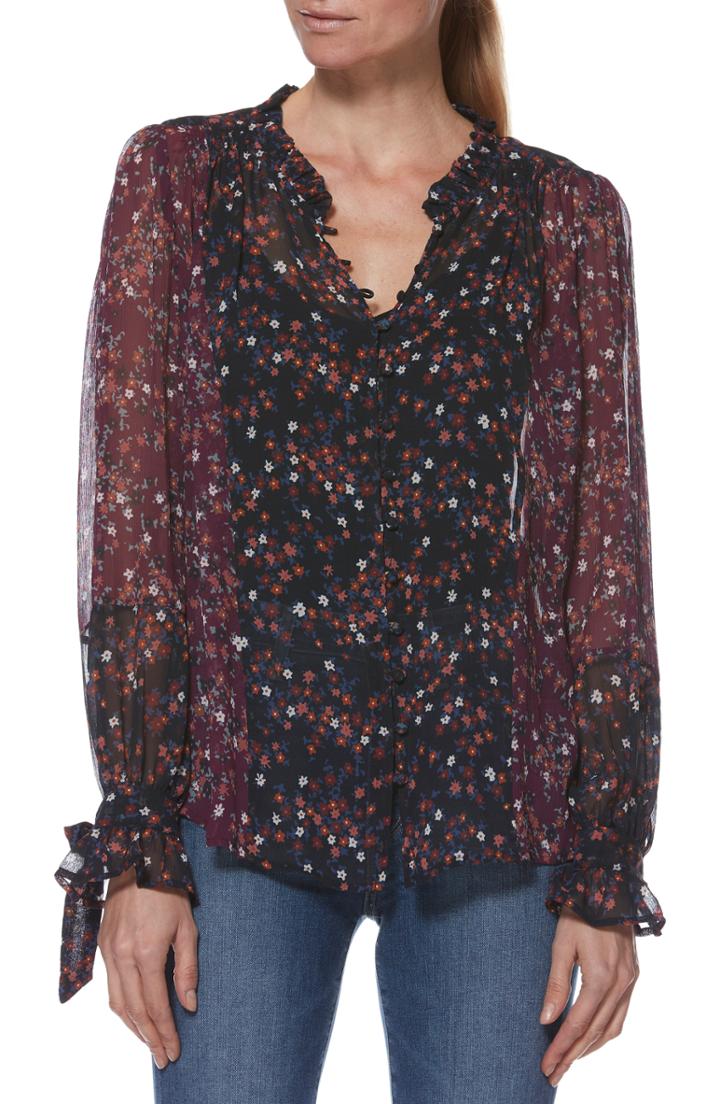 Women's Paige Dorothy Floral Silk Blouse