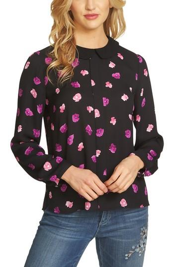 Women's Cece Peter Pan Petal Print Blouse