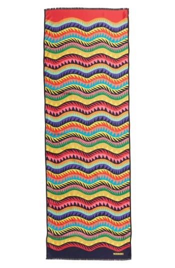 Women's Missoni Print Silk Scarf, Size - Purple