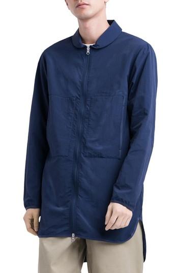 Men's Herschel Supply Co. Wrinkled Nylon Long Shell - Blue