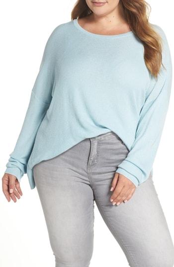 Women's Bp. Drop Shoulder Ribbed Sweater - Blue
