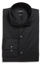Men's Boss 'jason' Slim Fit Solid Stretch Dress Shirt .5 - Black