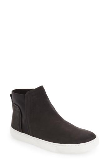 Women's Kenneth Cole New York 'ken' Leather Slip-on Sneaker M - Black