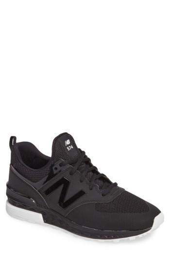 Men's New Balance 574 Reengineered Sneaker D - Black