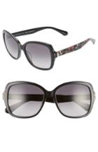 Women's Kate Spade New York Karalyns 56mm Gradient Butterfly Sunglasses - Black/ Gold