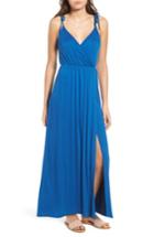 Women's Soprano Faux Wrap Maxi Dress - Blue