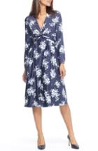 Women's Gal Meets Glam Collection Vienna Twist Front Satinique Dress - Blue
