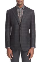 Men's Canali Classic Fit Plaid Wool & Cashmere Sport Coat