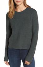 Women's Velvet By Graham & Spencer Engineered Stitch Sweater - Green