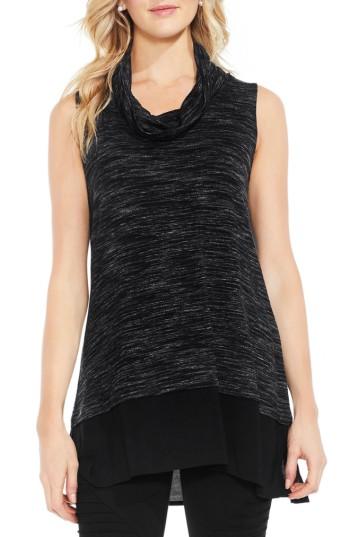 Women's Two By Vince Camuto Woven Hem Tunic - Black