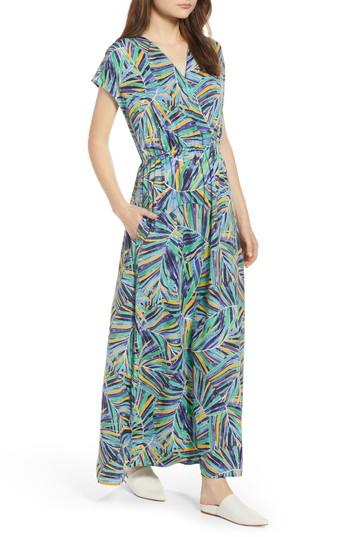 Women's Halogen V-neck Maxi Dress - Green