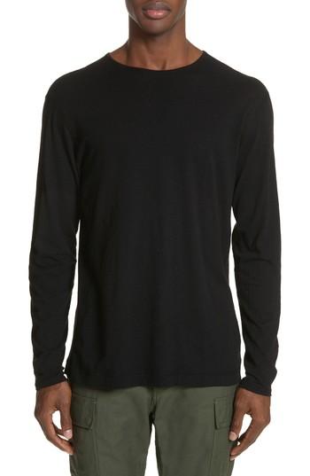 Men's Wings + Horns Linen Blend Jersey Long Sleeve T-shirt - Black