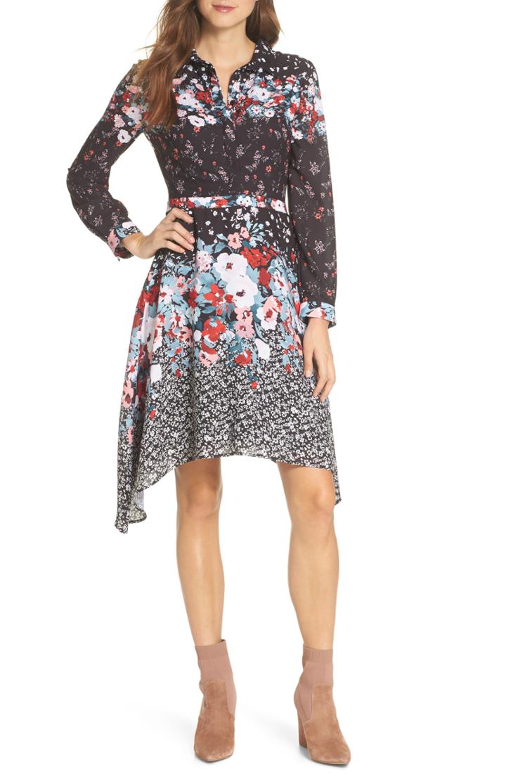 Women's Julia Jordan Floral Print Shirtdress