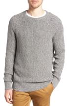 Men's J.crew Marled Cotton Crewneck Sweater - Grey
