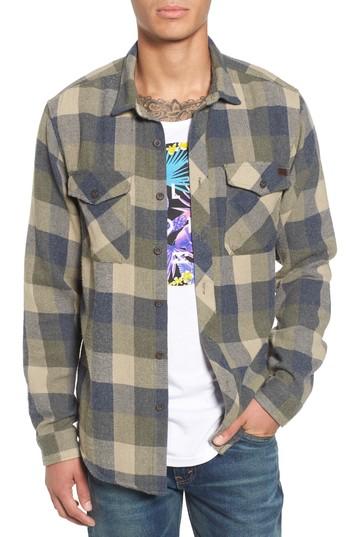 Men's Billabong Ventura Plaid Flannel Shirt - Green