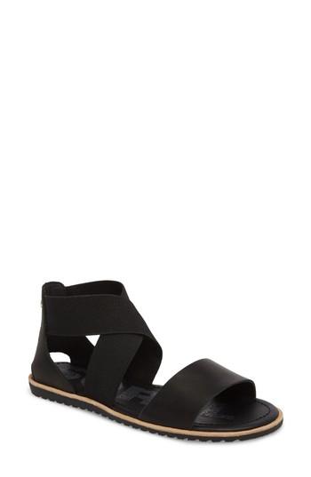 Women's Sorel Ella Sandal M - Black