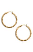 Women's Argento Vivo Large Rope Hoop Earrings
