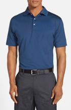 Men's Peter Millar Moisture Wicking Stretch Jersey Polo, Size - Blue