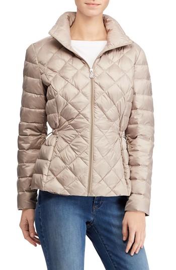 Women's Lauren Ralph Lauren Packable Quilted Down Jacket - Beige