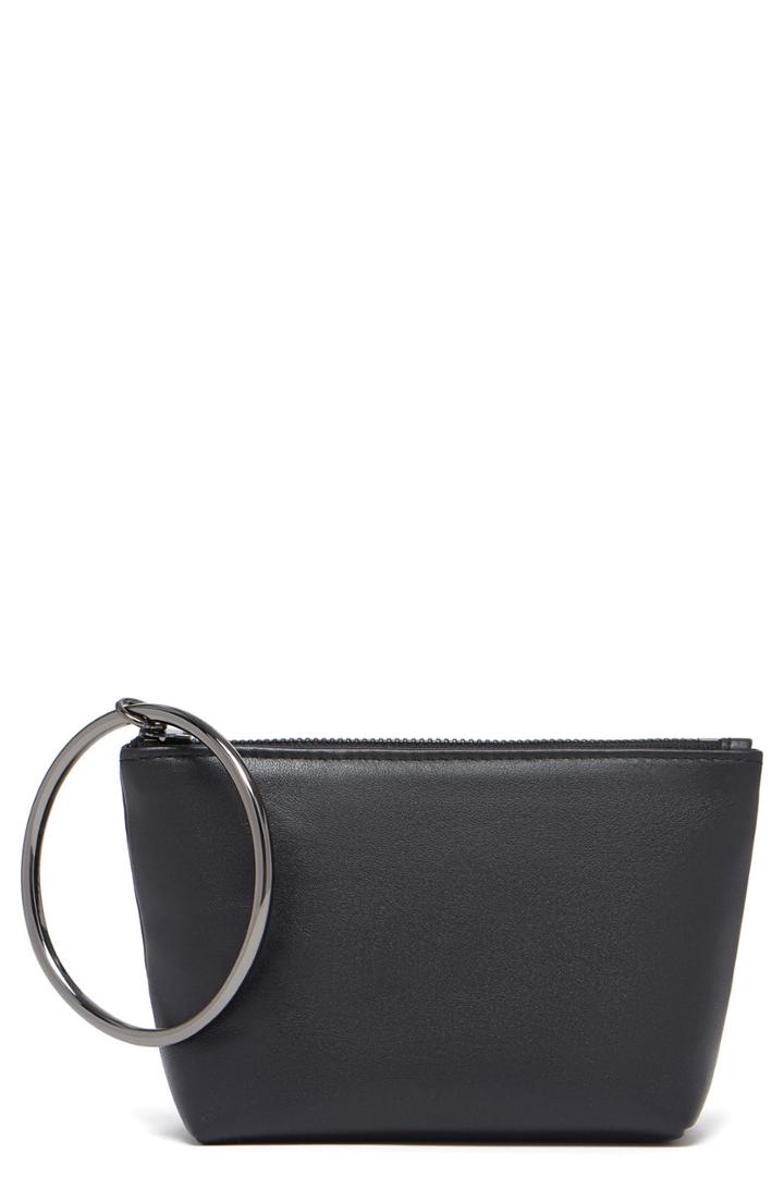 Thacker Small Ring Leather Pouch - Black