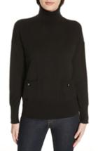 Women's Kate Spade New York Haya Pocket Turtleneck Sweater, Size - Black
