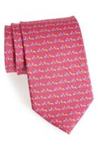 Men's Salvatore Ferragamo Squirrel & Snail Print Silk Tie, Size - Orange