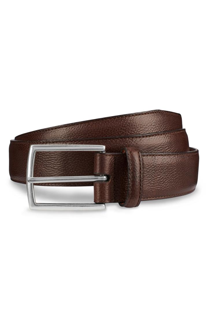 Men's Allen Edmoinds Hara Avenue Leather Belt - Brown