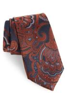 Men's Calibrate Paisley Woven Silk Tie, Size - Metallic