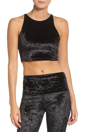 Women's Onzie High Neck Crop Top, Size S/m - Black