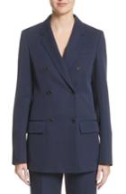 Women's Calvin Klein 205w39nyc Double Breasted Wool Blazer Us / 40 It - Blue