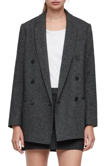 Women's Allsaints Isla Herringbone Blazer
