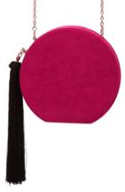 Natasha Couture Round Tassel Clutch - Pink